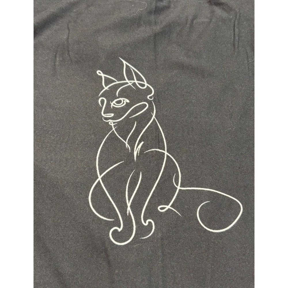 LuLaRoe Womens Leggings Size TC Black White Cats Stencil Kitten Tall Curvy NWT - Picture 2 of 4